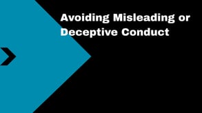 Avoiding Misleading or Deceptive Conduct