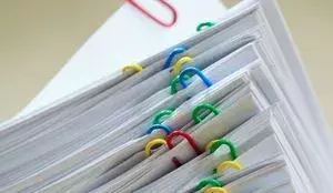 papers with paperclips